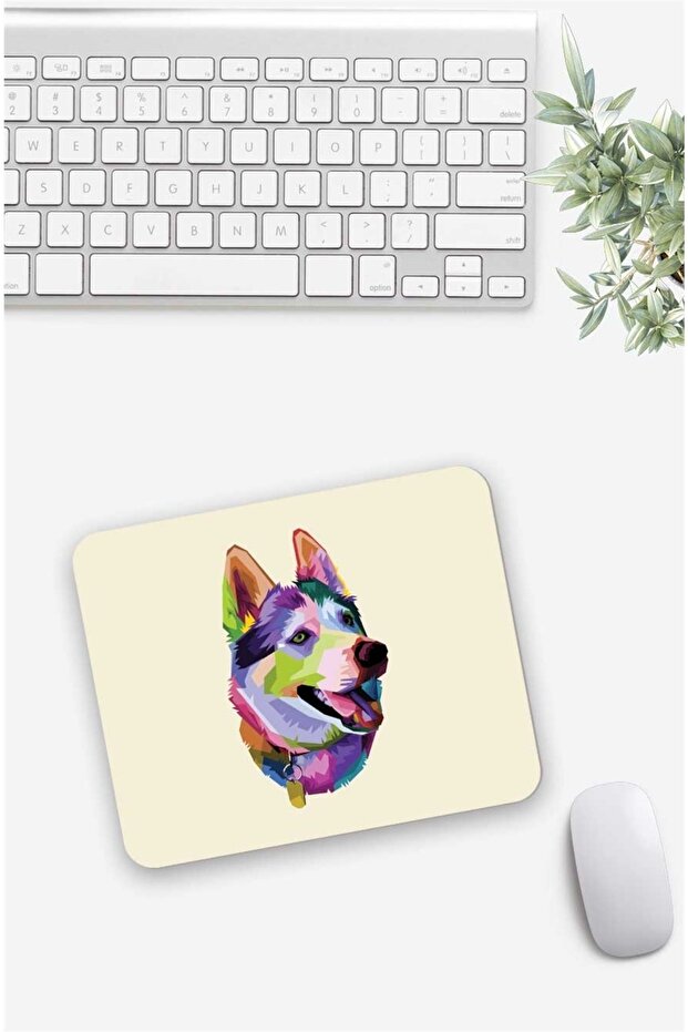 Polygonal Husky Patterned Mouse Pad - 1