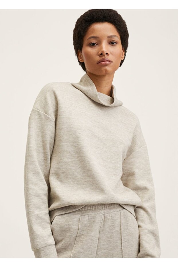 Dik Yakalı Sweatshirt - 7