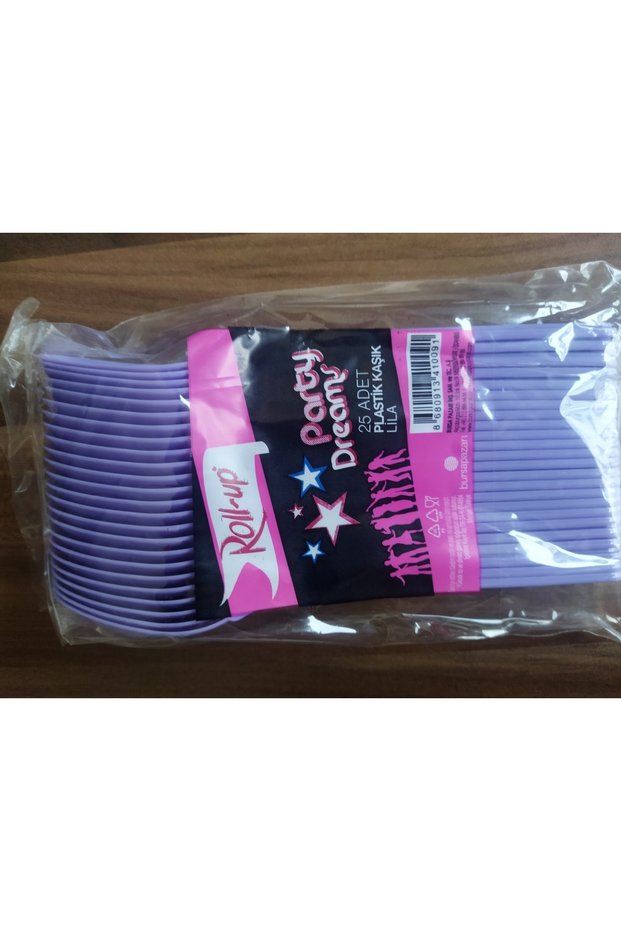 Purple Luxury Plastic Spoon 25 pcs