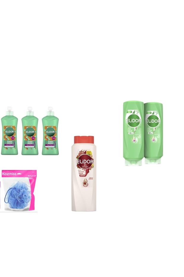 Sampuan+ Belirgin Bukleler 2 Adet + Saç Kremi 2 Adet +lif - 1