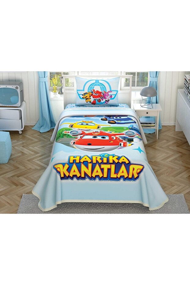 Harika Kanatlar Team Pamuk Lisanslı Tek Kişilik Pike Takımı - 1