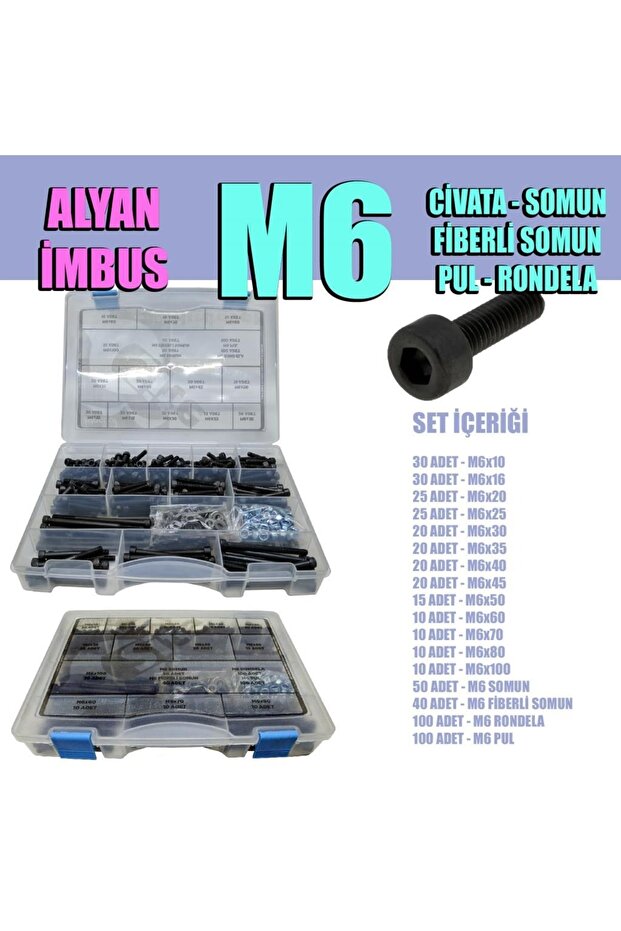 535 Parça M6 Imbus Set - 1