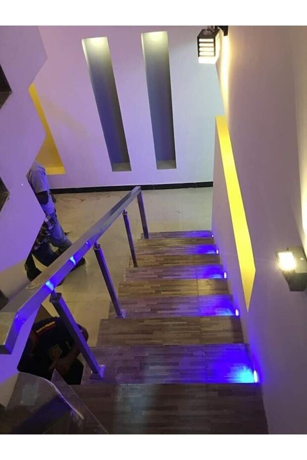 1. Sınıf Kare Sensörsüz Mavi Işık Led Spot Merdiven Basamak Ve Koridor Armatürü - 1