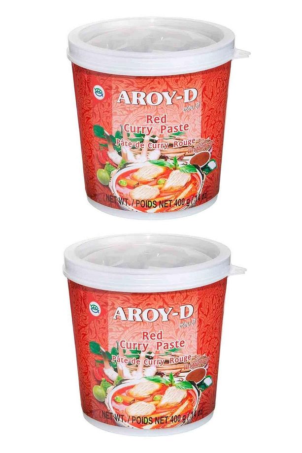 Aroy-d Kırmızı Köri Ezmesi 400 Gr 2 Adet Red Curry Paste - 1
