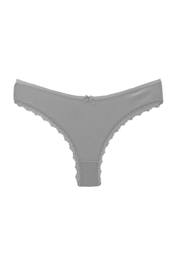 White Cotton Leg and Waist Sur Lace Brazilian Women's Panties