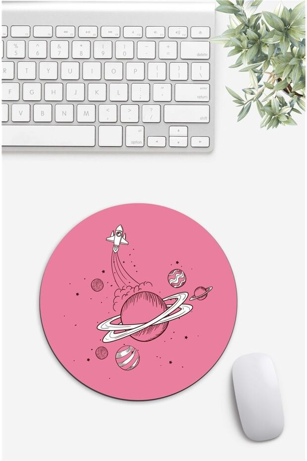 Astronaut Patterned Mouse Pad Overcoming Challenges - 1