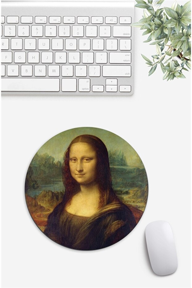 Mona Lisa Patterned Mouse Pad - 1