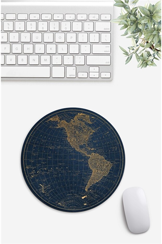 لوحة ماوس منقوشة بخريطة العالم - 1