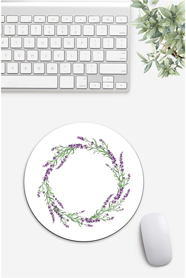 3 Mouse Pads with Flower Pattern - 1