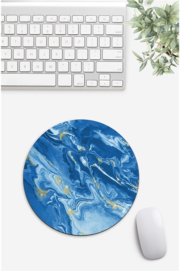 Blue Marble 4 Patterned Mouse Pad - 1