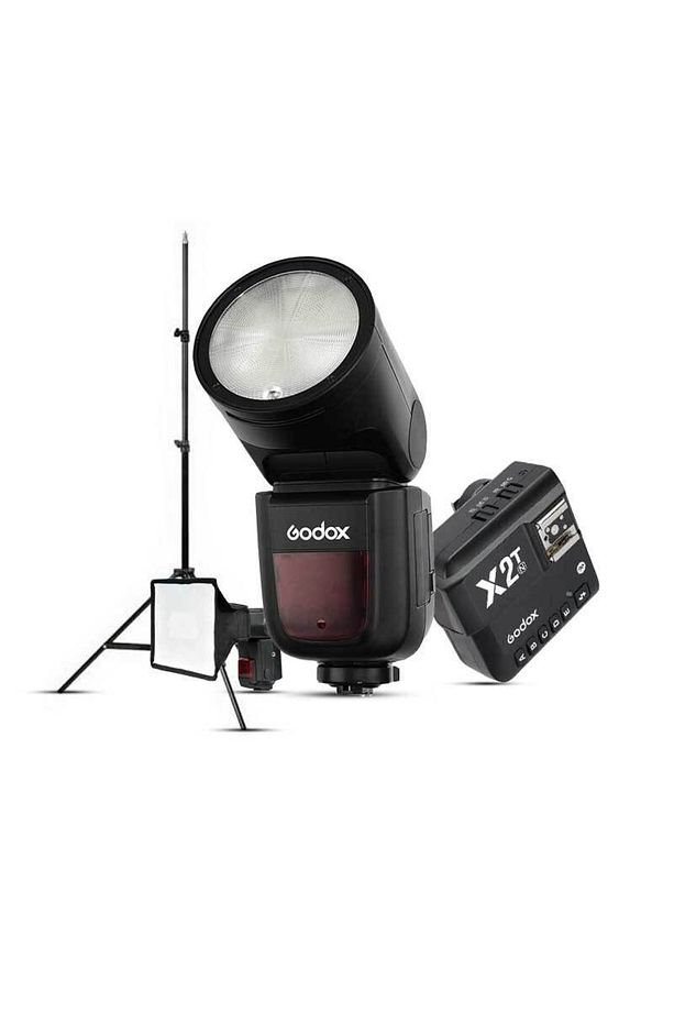 V1 Nikon Flaş Full Set (flaş, Tetikleyici, Softbox, Tripod) - 1