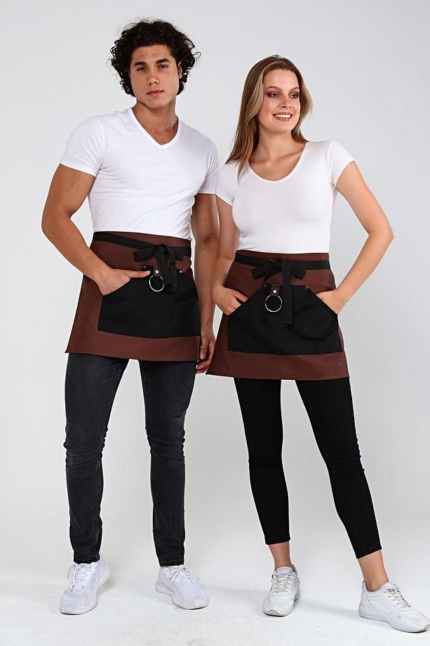 Cafe, Barista, Kuaför, Barmen, Çiçekçi, Mutfak Önlükleri, Leke Tutmaz, Kahverengi/siyah - 1