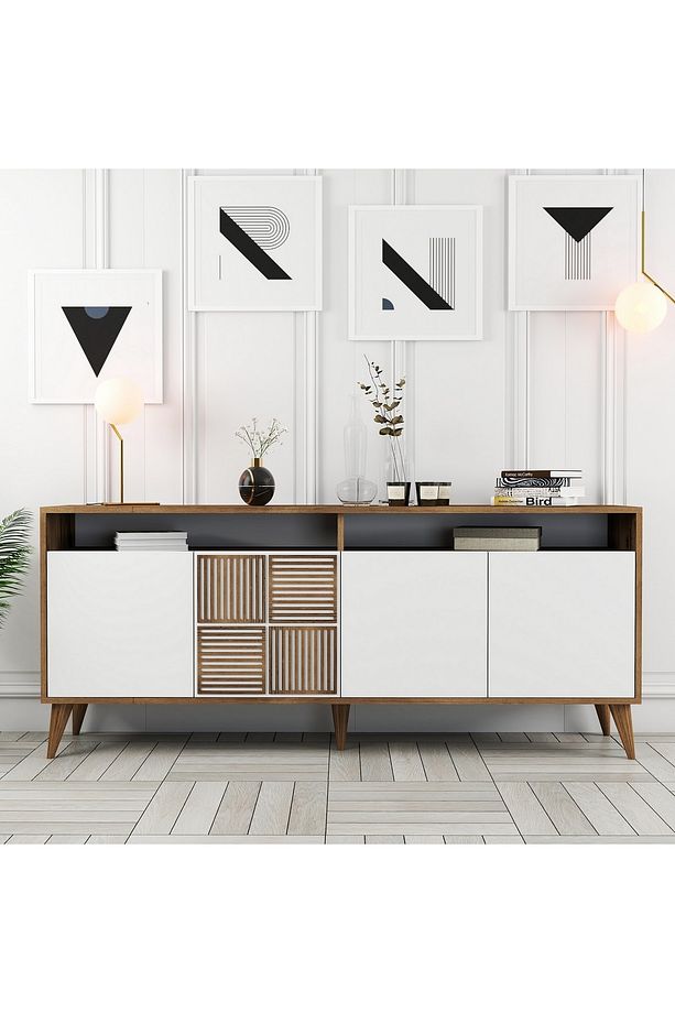 Variant Milan Yemek Odası Takımı - Beyaz / Ceviz - 3