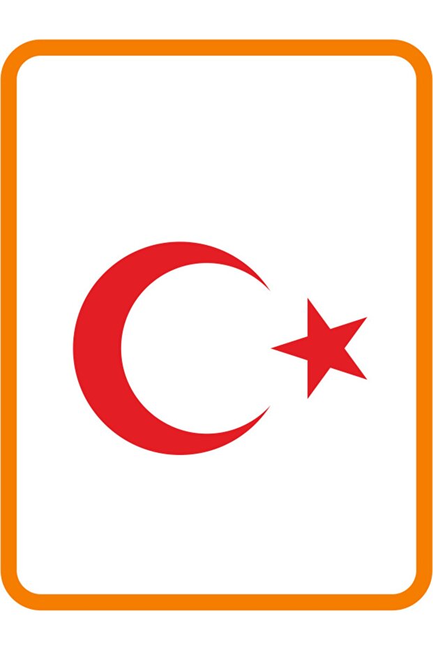 Crescent Star Crescent Flag Auto Sticker 30X22 cm Red