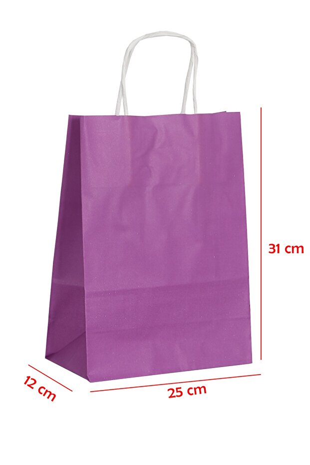 Twist Handle Paper Bag Purple 25 X 12 X 31 (20 Pieces)