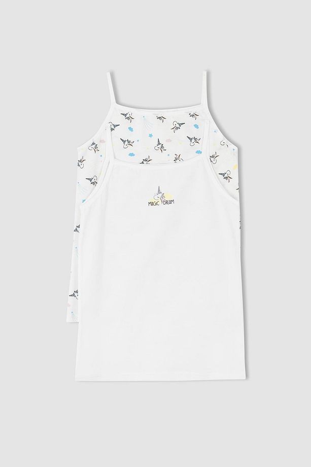 Kız Çocuk Regular Fit 2'li Atlet - 5