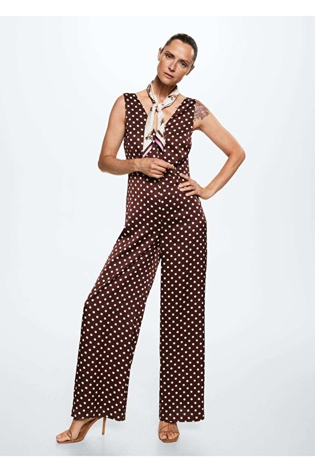 Polka Dot Pattern Jumpsuit - 2