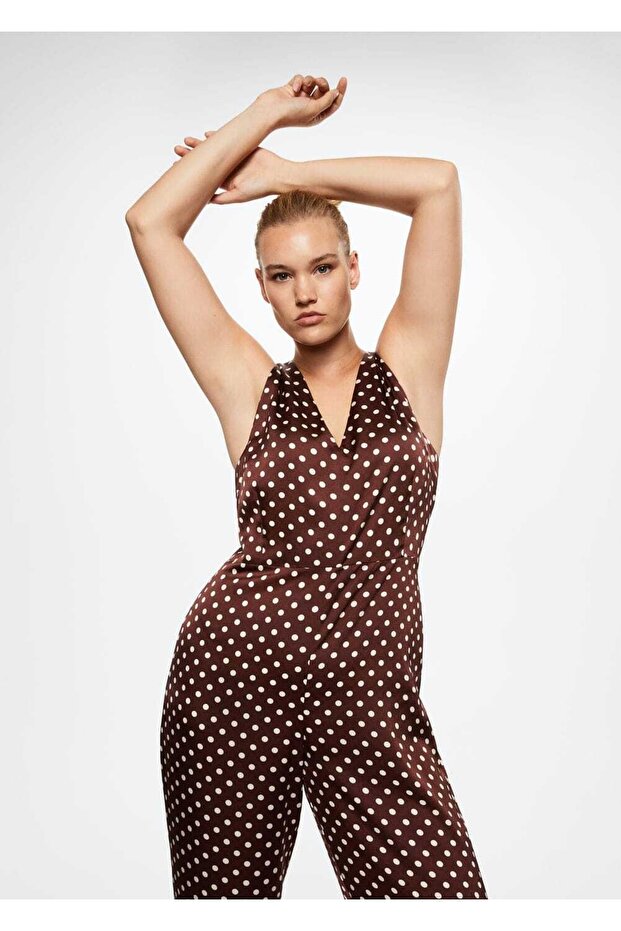Polka Dot Pattern Jumpsuit - 8