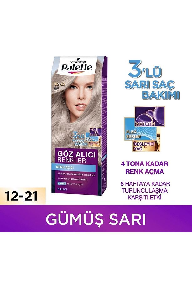 Naturel Göz Alıcı Renkler Saç Boyası 12-21 Gümüş Sarı - 1
