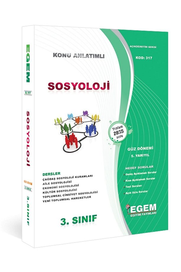 Aöf. Sosyoloji Güz Dönemi 3 Sınıf 5.yarıyıl Konu Anlatımlı Soru Set - 2