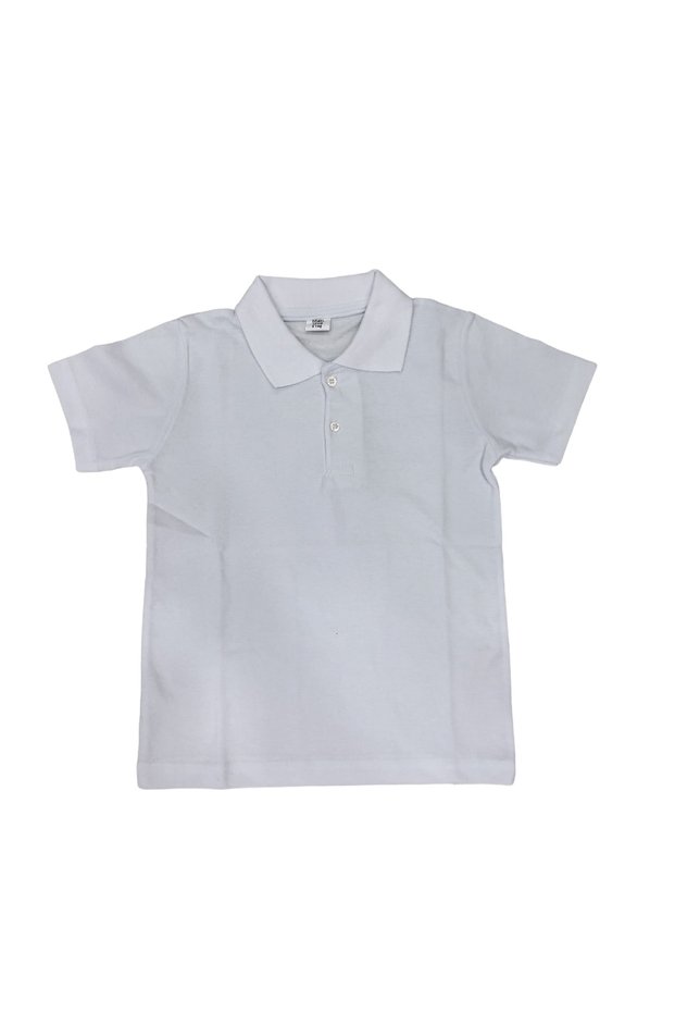 Children's Polo Neck Short Sleeve School T-shirt White