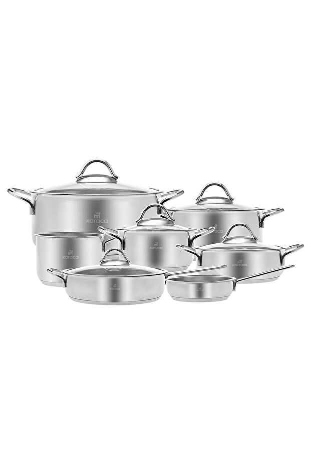 Ada 12 Parça Çelik Tencere Seti - 1