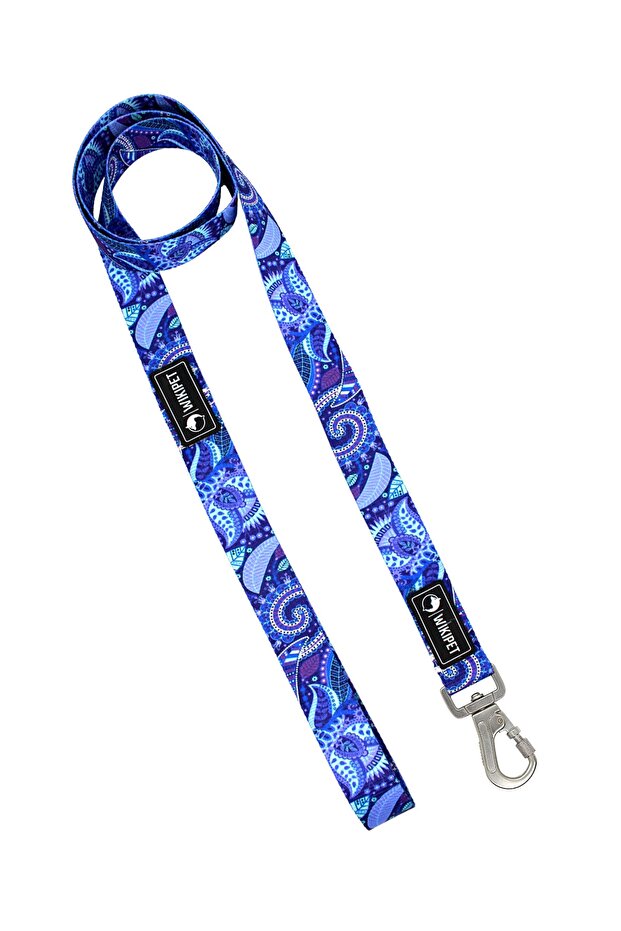Periwinkle Dog Walking Collar, Lockable Hook - 2