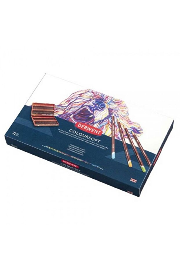Coloursoft Pencil 72 Pieces Wooden Box (Soft Dry Paint Pen)
