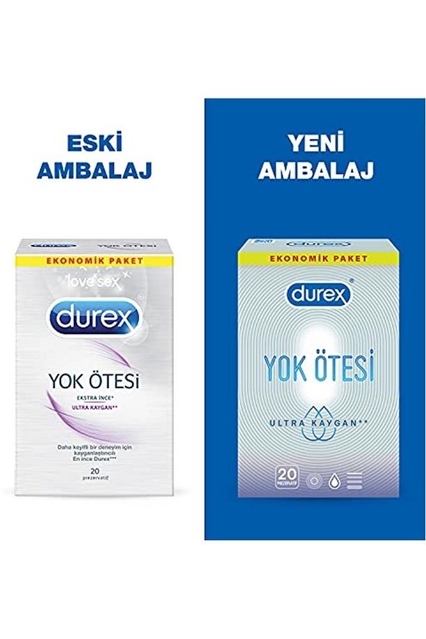 Yok Ötesi Ultra Kaygan Prezervatif, 40’lı Ekonomik Avantaj Paket (2 X 20 Adet) - 2