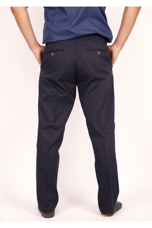 Men's Comfortable Classic Cut Wide Leg Regular Fit Comfort Zippered Linen Trousers Single Color