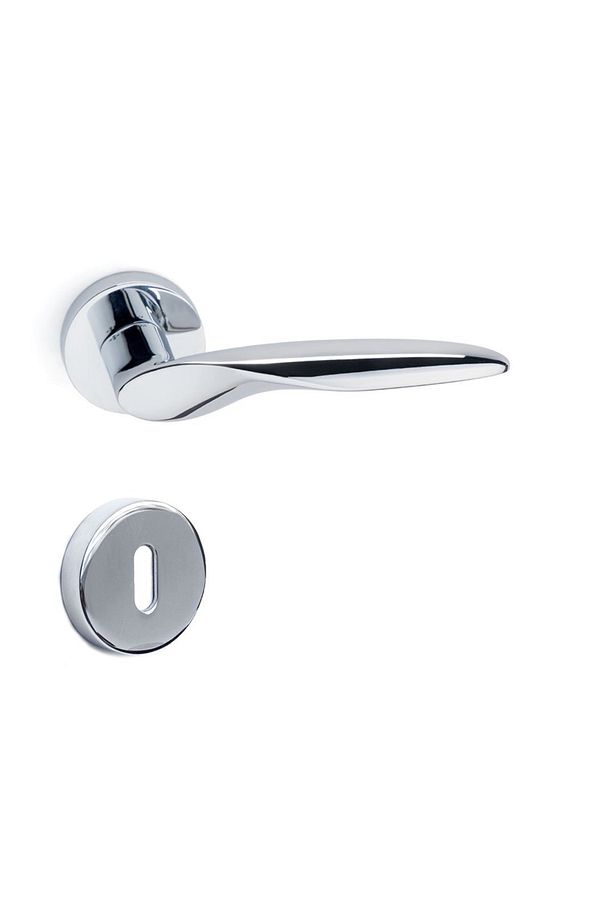 Mimas Krom - Yale (DIŞ KAPI) Rozetli Kapı Kolu - Hha109ro12y Cr - 1