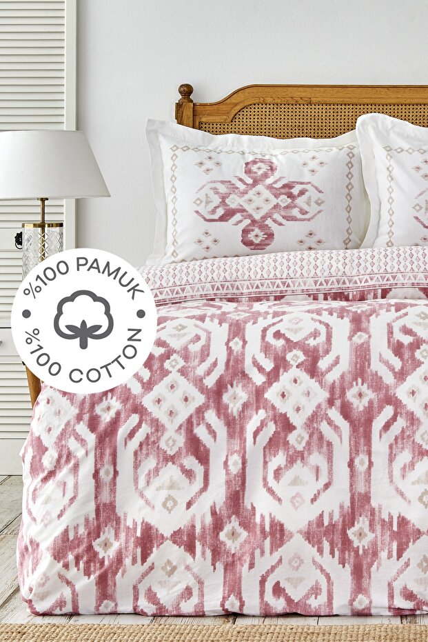 Neos Powder 100% Cotton Double Duvet Cover Set
