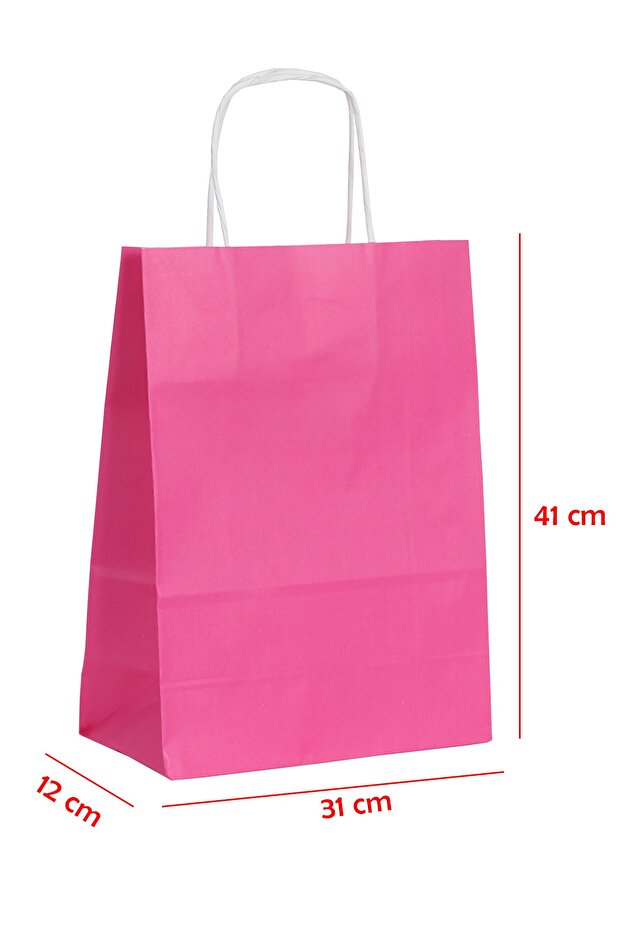 Twist Handle Paper Bag Fuchsia 31 X 12 X 41 (20 Pieces)