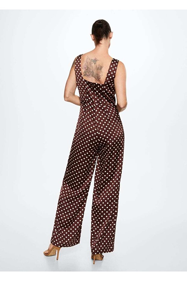 Polka Dot Pattern Jumpsuit - 4