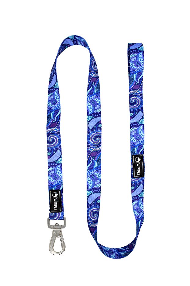 Periwinkle Dog Walking Collar, Lockable Hook - 1