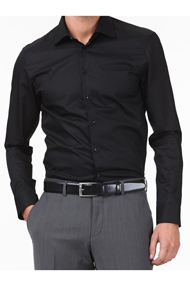 Siyah Erkek Gömlek - 1