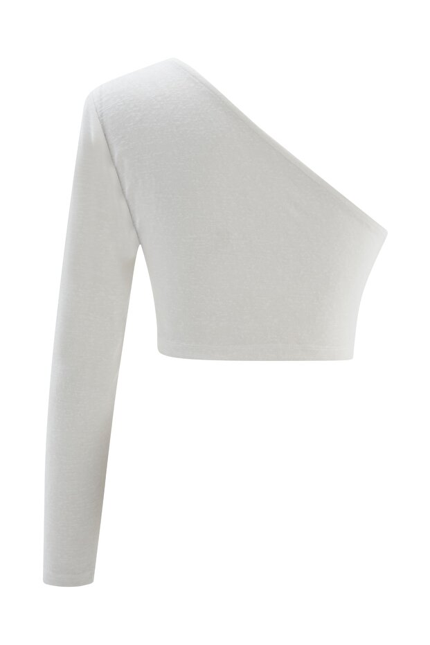 Beyaz Crop Top - 2