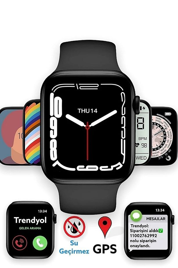 Dt No 1 Watch 7 Akıllı Saat Serisi Tam Ekran Nfc Gps Takip Bt Arama Aranma Mesaj Okuma Siri Kontrol - 6