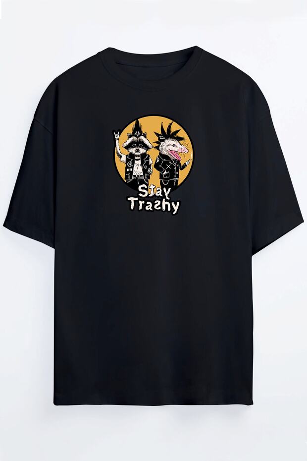 Raccoon-rat-weasel Gang Printed Oversize Unisex T-shirt