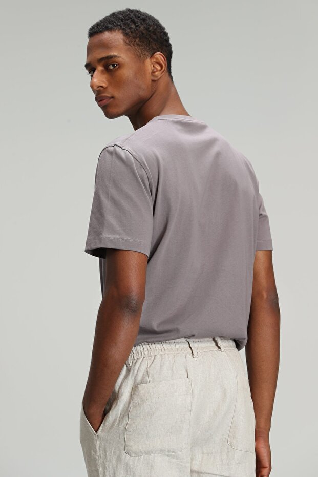 Best Erkek Grafik Basic Tisört Vizon - 6