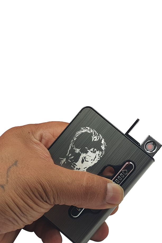 Usb Şarjlı Elektronik Çakmak Taşınabilir Sigara Paketi Muhafaza Kutusu Atatürk - 3