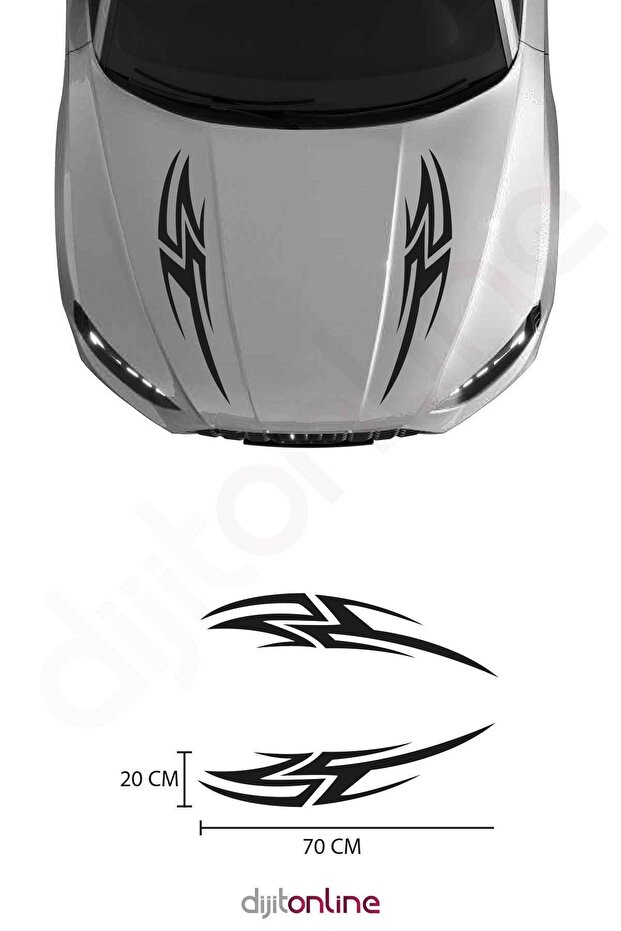 Tribal Hood Strip Car Sticker Auto Sticker 70x20 Cm