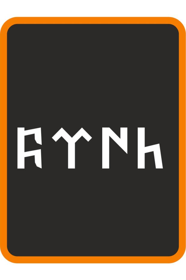 Turkish Gokturkish Auto Sticker 30x9 Cm White