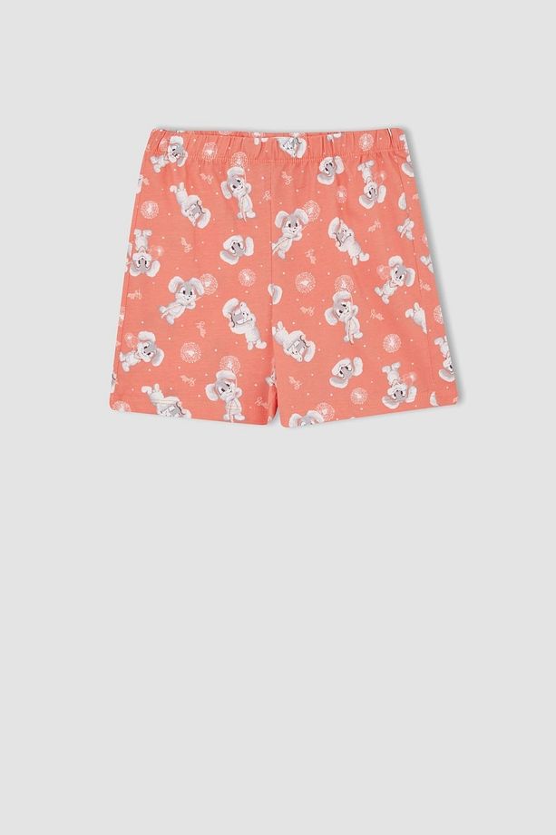 Kız Çocuk Desenli Kısa Kollu Şort Pijama Takım - 8