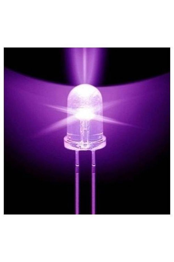 10 Adet 5mm Uv Led Kristal Ultraviyole Mor Işık Arduino Pic Arm - 1