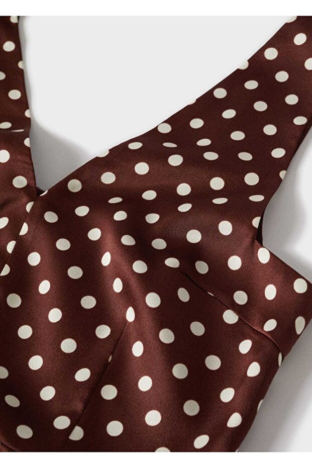 Polka Dot Pattern Jumpsuit - 7