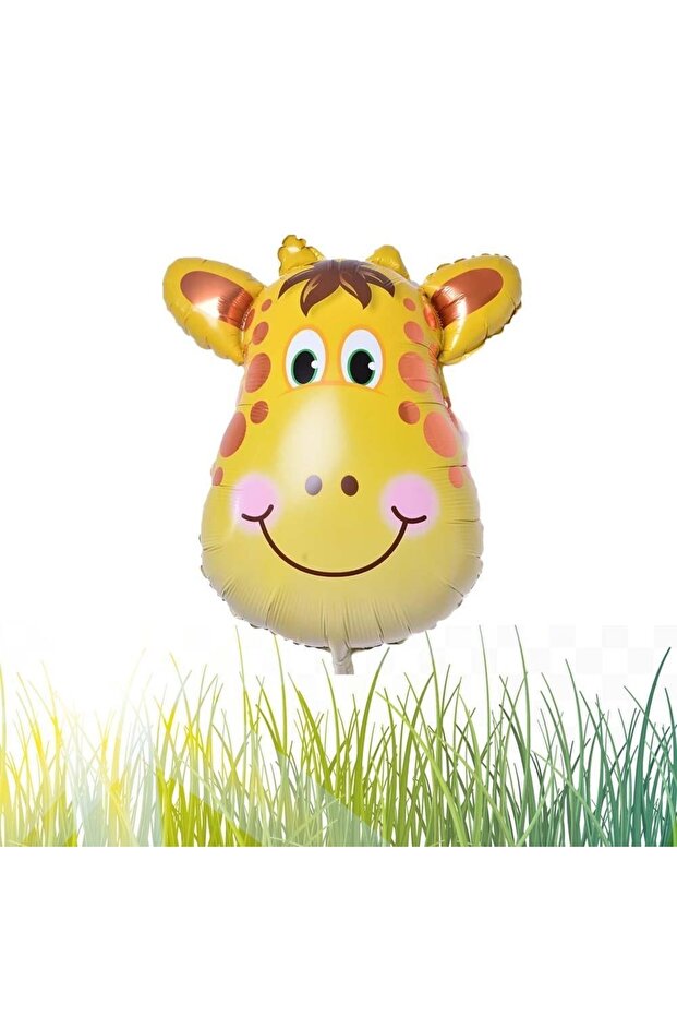 Safari Head Giraffe Foil Balloon 55 Cm - 22 Inch