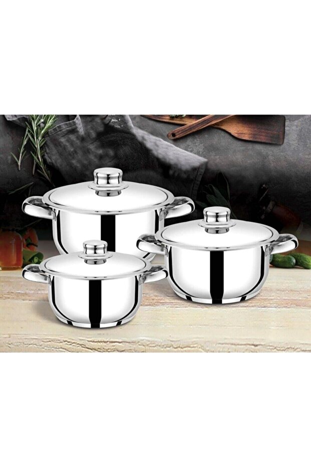 6 Parça Çelik Güveç Seti - 1