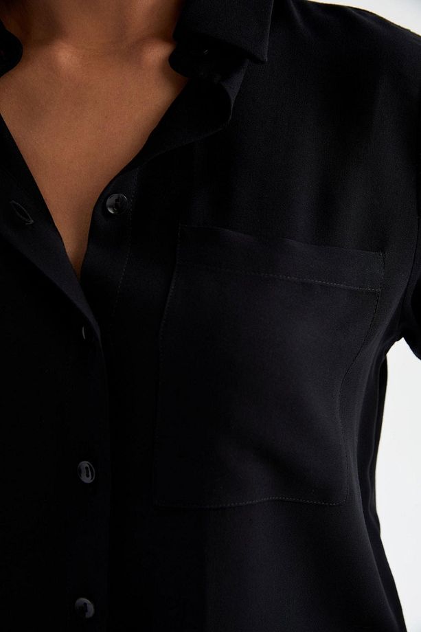 Regular Fit Uzun Kollu Viskon Gömlek N2518az22au - 5