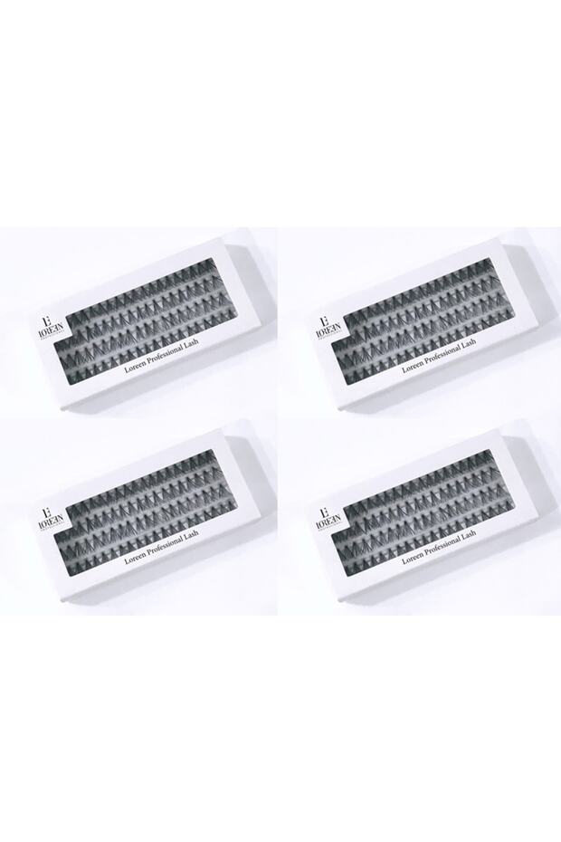 Professional 10 Ply Knot Free Düğümsüz 80 Adet Tekli Kirpik Long ( Large ) 4 Adet - 1